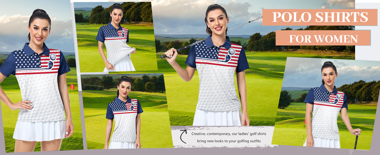 Golf Polo Shirts for Women Fall Shirts Womens Golf Shirts Short Sleeve Work Shirts Casual Collared