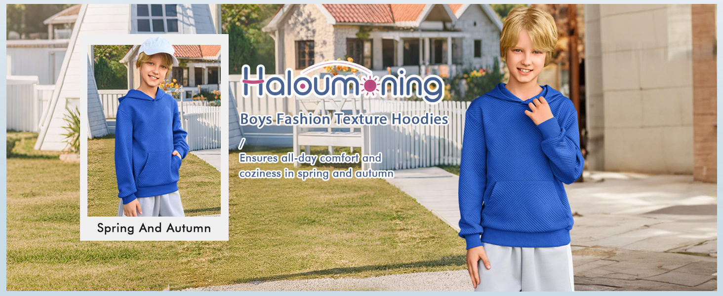 Boys Fashion Texture Hoodies