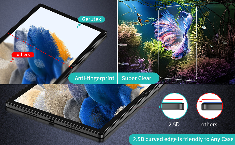 Gerutek [2Pack Screen Protector for Samsung Galaxy Tab A8 10.5 inch