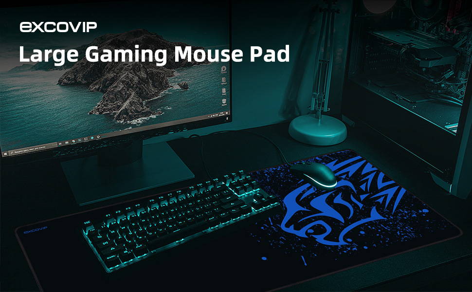 EXCOVIP Extended Large Gaming Mouse Pad XXL (900 x 400mm) Non-Slip ...