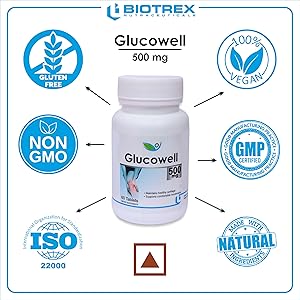 Biotrex Glucowell Glucosamine, MSM & Chondroitin 500mg (60 Tablets)