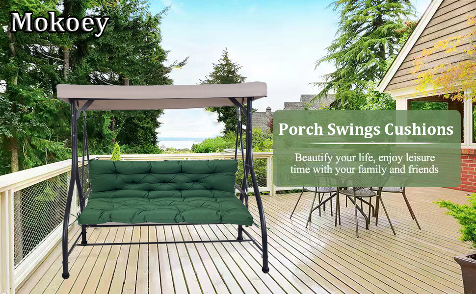 Mokoey Swing Cushion Replacement Outdoor Porch Swing