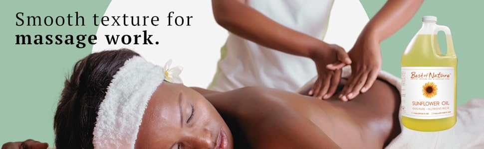 sunflower oil massage carrier natural non-greasy massage oil deep tissue soothing mature skin