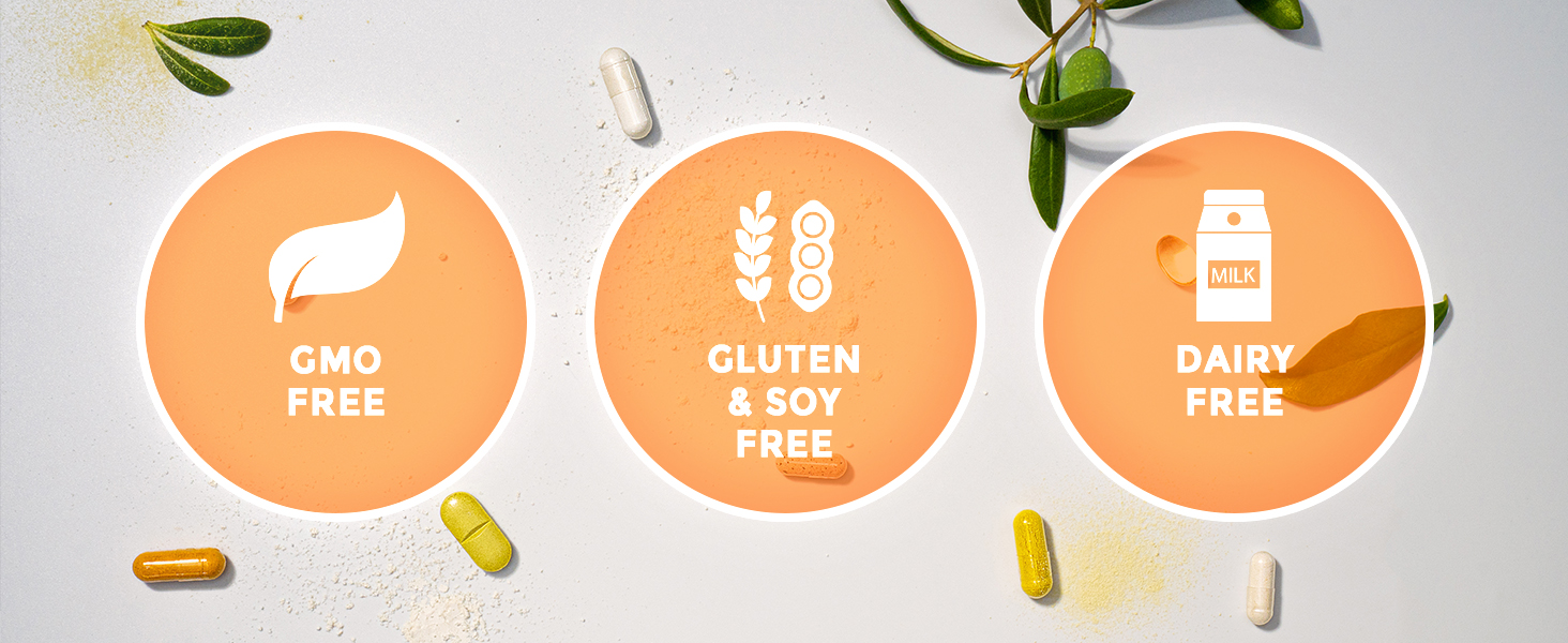 Centré Product certifications - GMO Free - Gluten & Soy Free - Dairy Free
