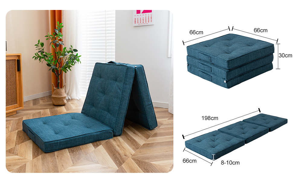 ANTJUMPER Portable Folding Mattress, single futon mattress, Trifold