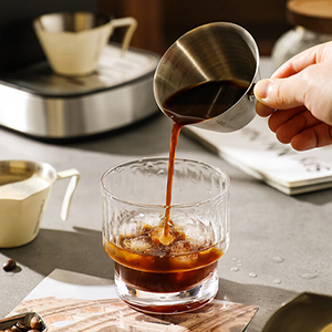 KITERI 2 Pcs Stainless Steel Espresso Measuring Cup, 3.5oz/100ml Espresso Shot Cups Scale Marks Espresso Pouring Cup Heat Resistant Espresso Cups with Handle for Barista Coffee Espresso Accessories 11 Stainless Steel Espresso Cup