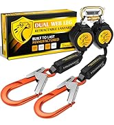 TRSMIMA Fall Protection Retractable Lanyard - 6FT Twin Leg Self Retracting Lanyard Tangle-Free We...