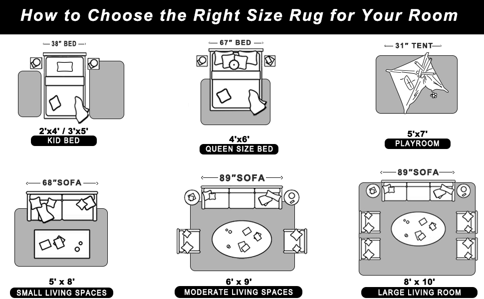 QIQI Area Rug Indoor Living Room NonSkid Modern Nursery