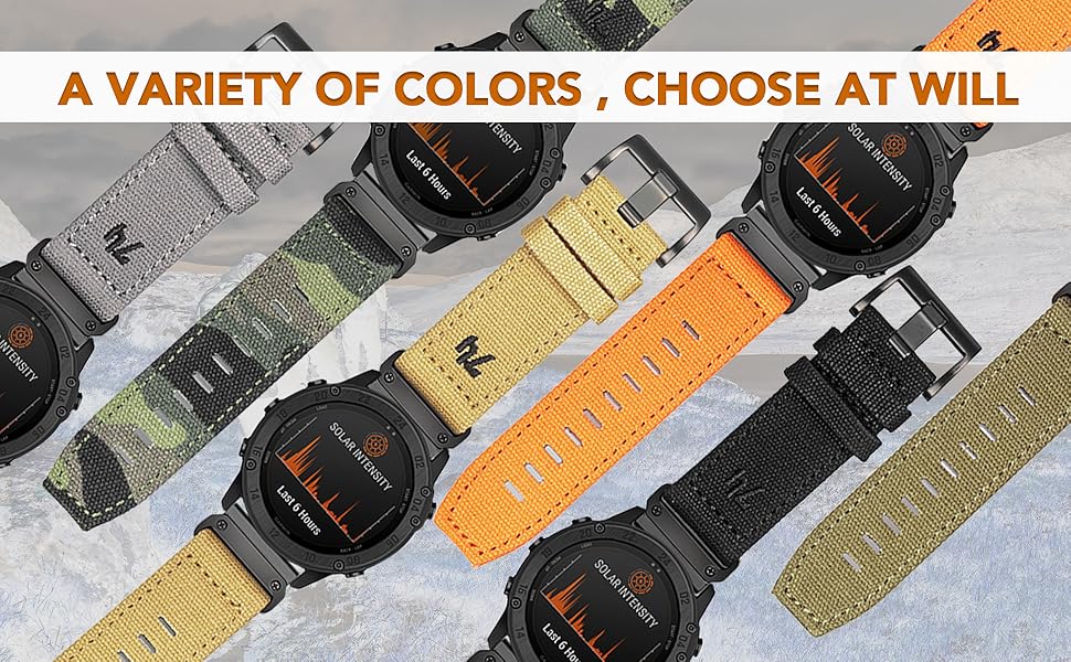 Torbollo Garmin Belt Canvas Garmin Band
