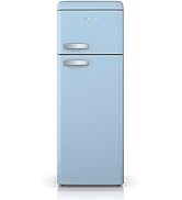 SWAN SR11010BLNE Retro Free Standing Top Mounted 70/30 Split Fridge Freezer with Energy Class E, ...