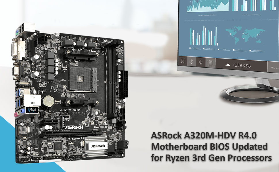 ASRock A320MHDV R4.0 BIOS Updated for Ryzen 3rd Gen Processors with 4