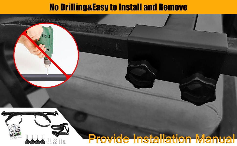 LEAPGOMAX No Drilling Golf Cart Bag Holder Bracket