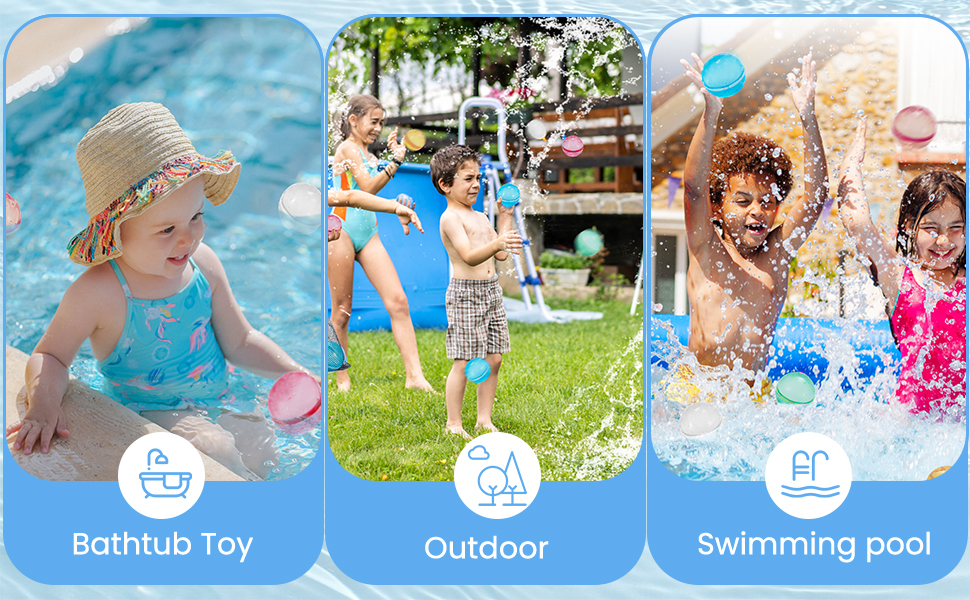 Water Balloons Pool Toys - Outdoor Toys for Kids Summer Party Water
