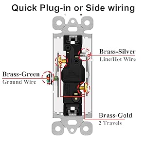 3 Way Light Switches White, GreenCycle 4 Pack Three Way Switch Rocker Switch 15A