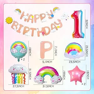 ✨ 2歳　飾り付け お誕生日バルーン　レインボー 虹の誕生日 ✨ 2歳 飾り付け お誕生日バルーン レインボー 虹の誕生日 Amazon