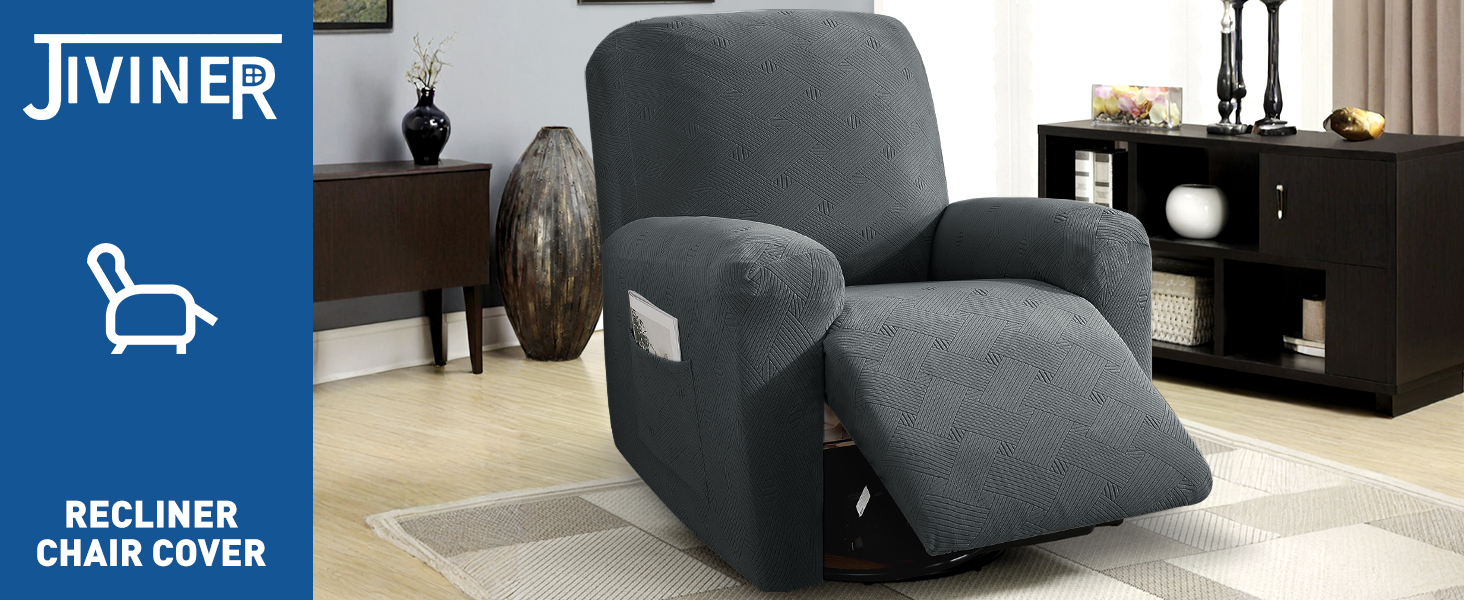 JIVINER Oversized Recliner Chair Covers, Newest 3 Piece