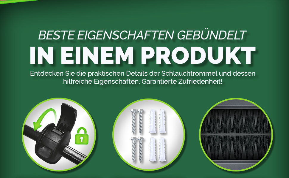 een groen-witte poster met een afbeelding van een metalen gereedschap