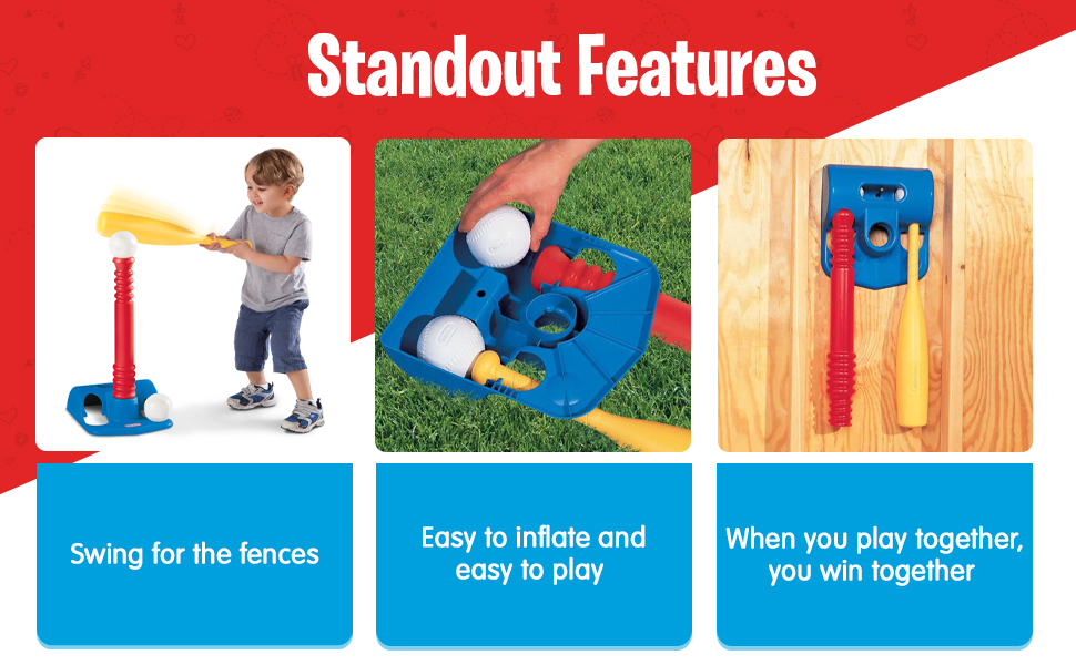 Little Tikes TotSports TBall Set Outdoor Playset for Toddlers with Adjustable Height