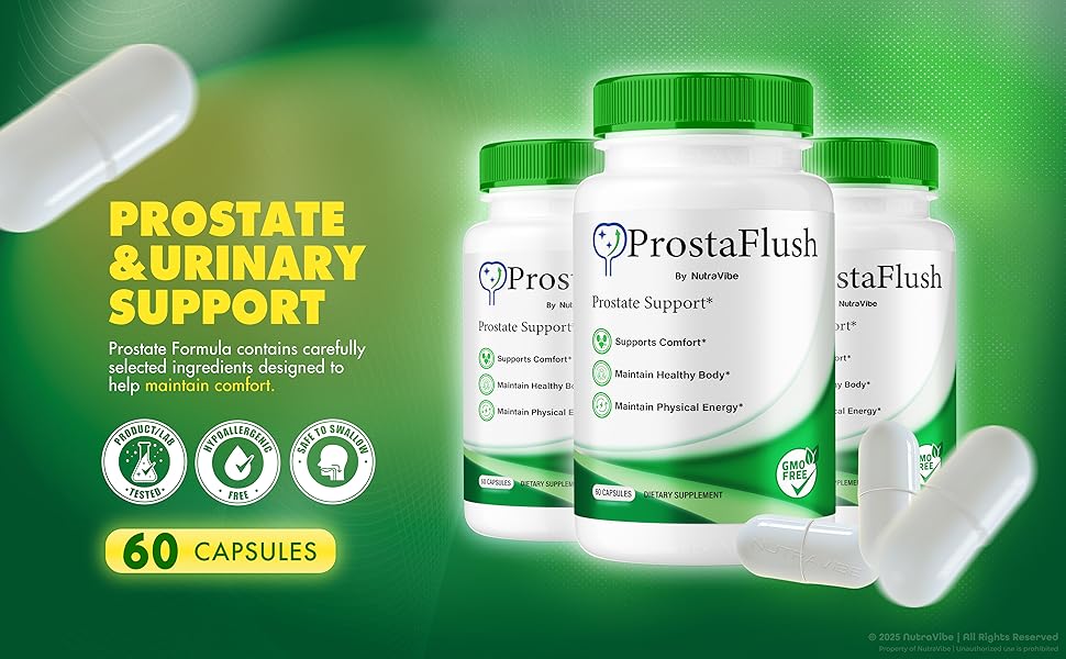 prostaflush male men man prostate health support performance energy strength vitality power focus