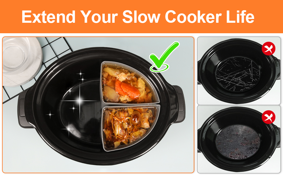 YQL Silicone Slow Cooker Liner, Slow Cooker Divider Liner