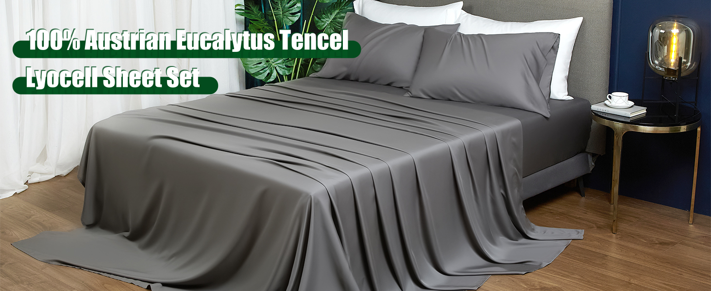 Ivellow 100 Tencel Eucalyptus Lyocell Sheets, Softer Than