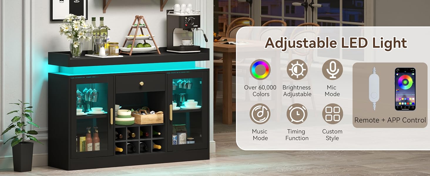 wine coffee bar cabinet