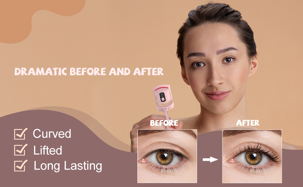 Heated Eyelash Curlers, Rechargeable Heated Lash Curler