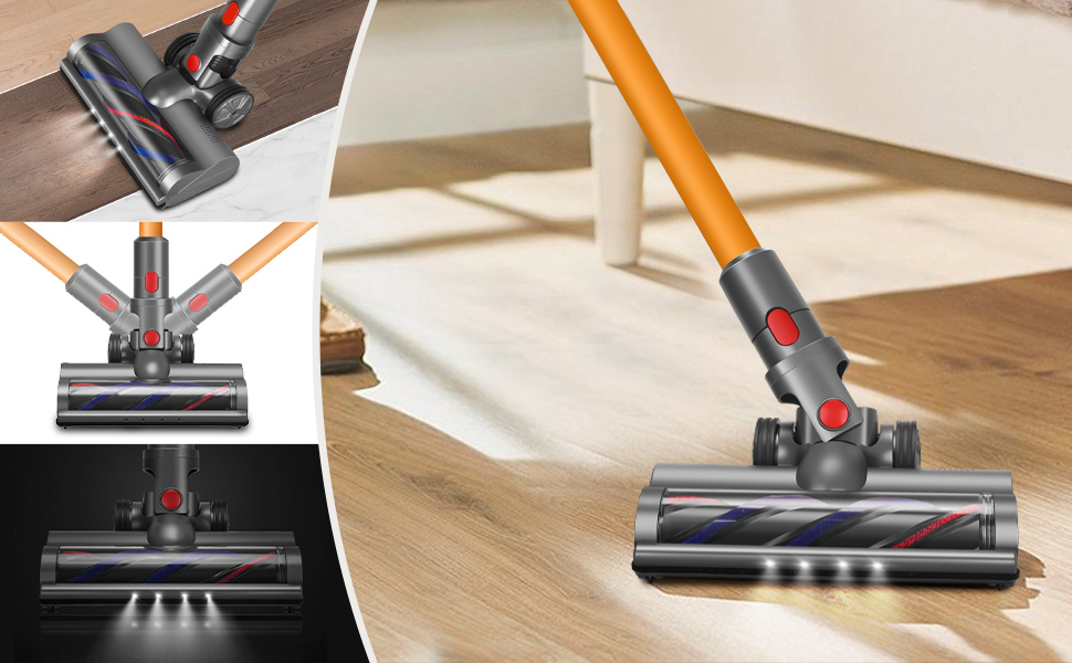 DrRobor Motorized Brush Head for Dyson V7 V8 V10 V11 V15, Carbon Fiber