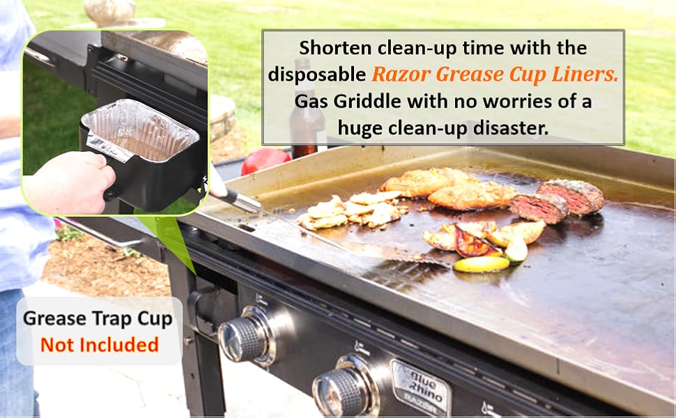 Qfire Grease Drip Cup Liner Compatible with Razor Griddle