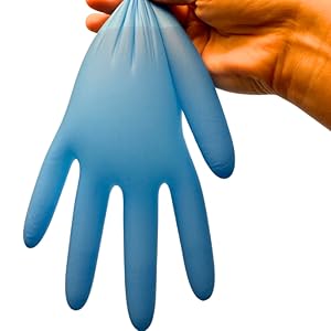 Disposable powder free gloves, Nitrile cleaning gloves, needle resisitant, thick gloves