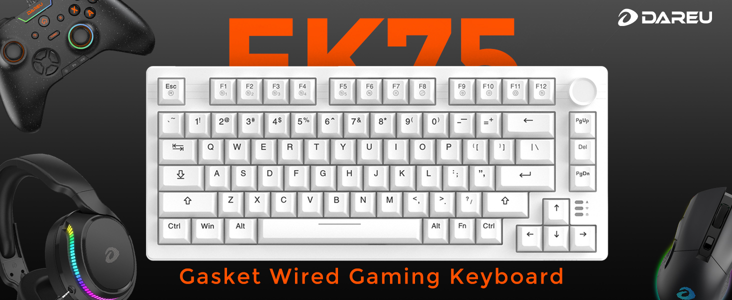 75% wired gaming mechanical keyboard