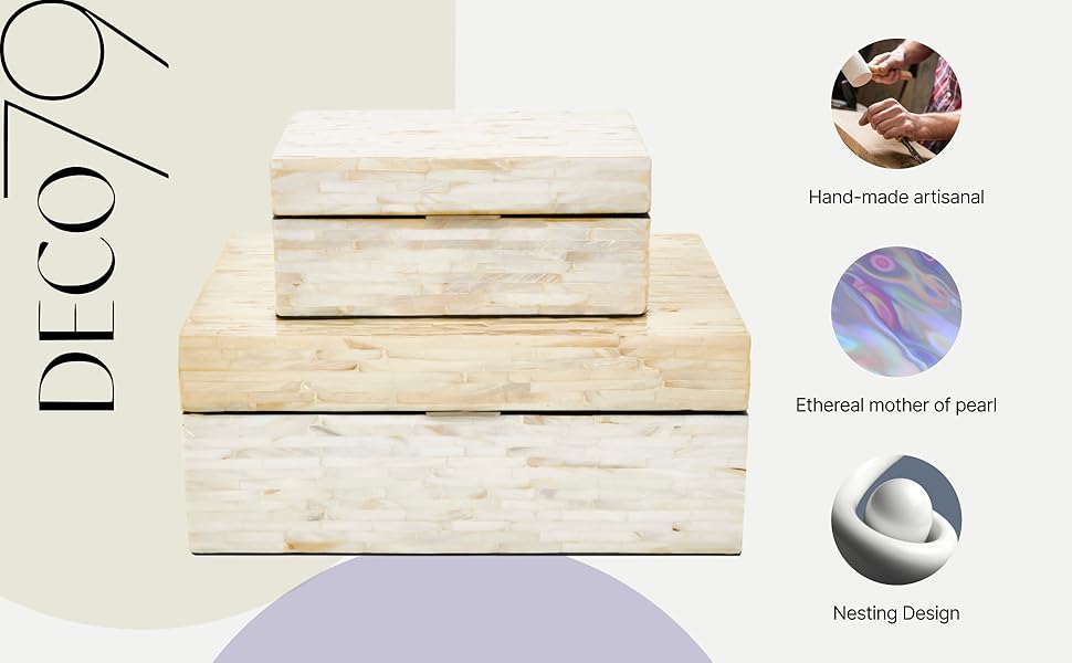 Amazon.com: Deco 79 Mother of Pearl Shell Handmade