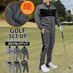 Amazon | [TopIsm] ゴルフウェア セットアップ メンズ 上下セット 裏