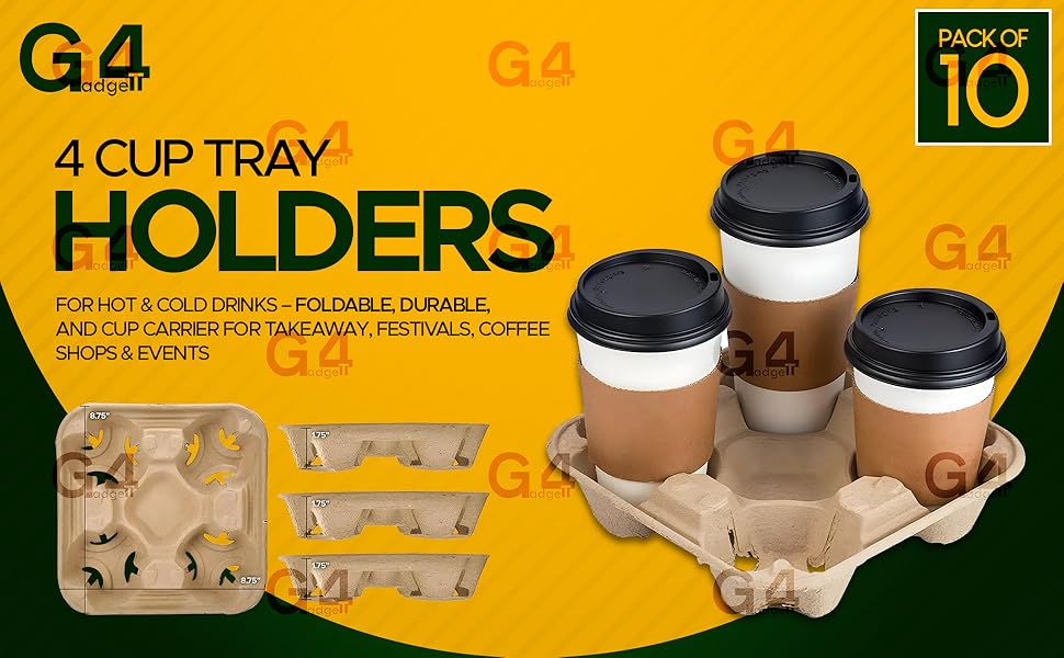 4 cup holder takeaway carrier cup tray  drink holder coffee cup carrier portable drink holder