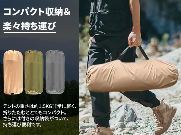 Amazon.co.jp: FUNDANGO パップテント ソロテント 軍幕