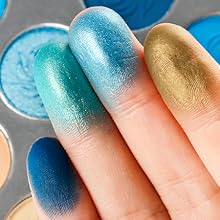 highly pigmented blue eyeshadow pallet Afflano