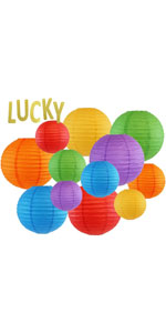 12pc St Patricks Day Paper Lanterns