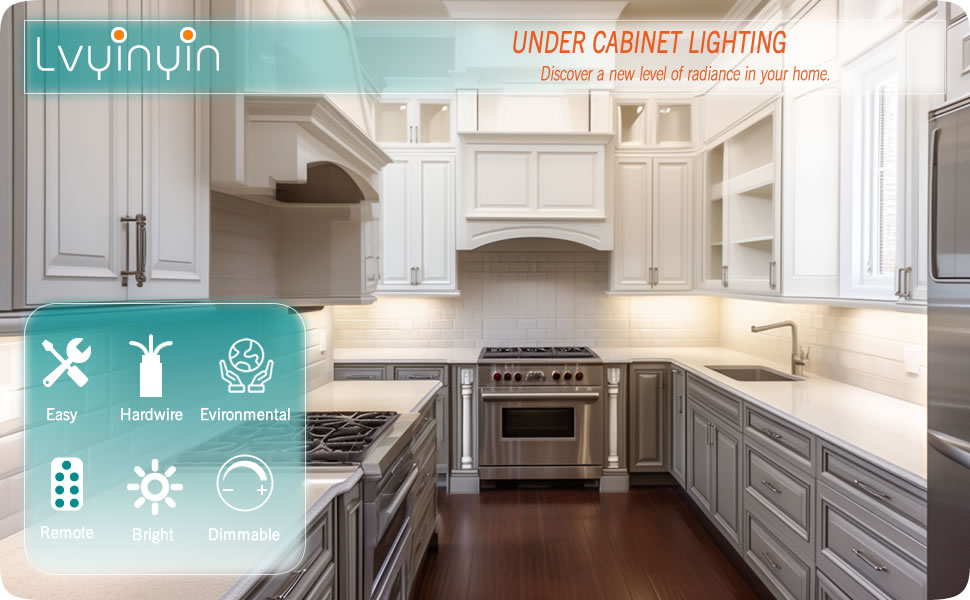 hardwired under cabinet lighting puck light kit counter closet display case bookcase dimmable