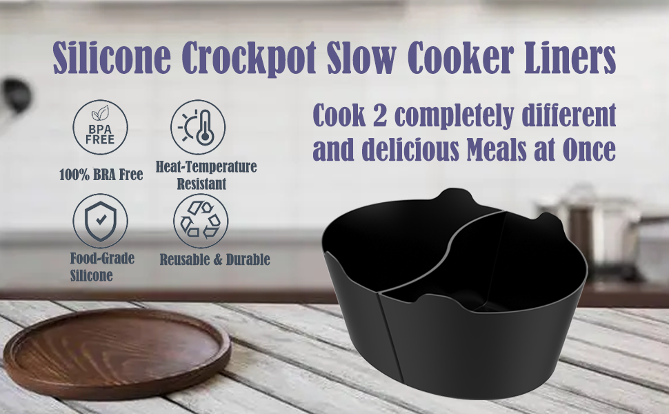 Silicone Slow Cooker Liners for Crockpot & Hamilton Beach