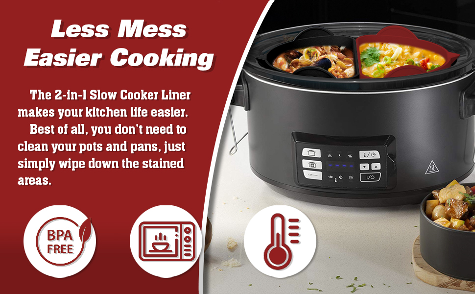 Cyuanxgr Slow Cooker Liners Compatible for Crockpot 6 QT