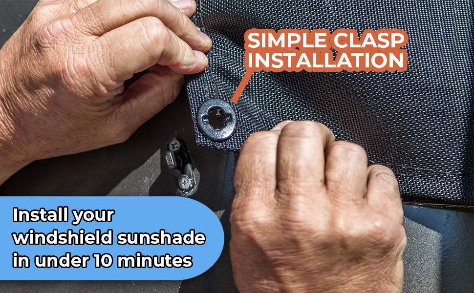 ShadePro ShadeMaster RV Windshield Sunshade Front Window Cover Screen Shade for