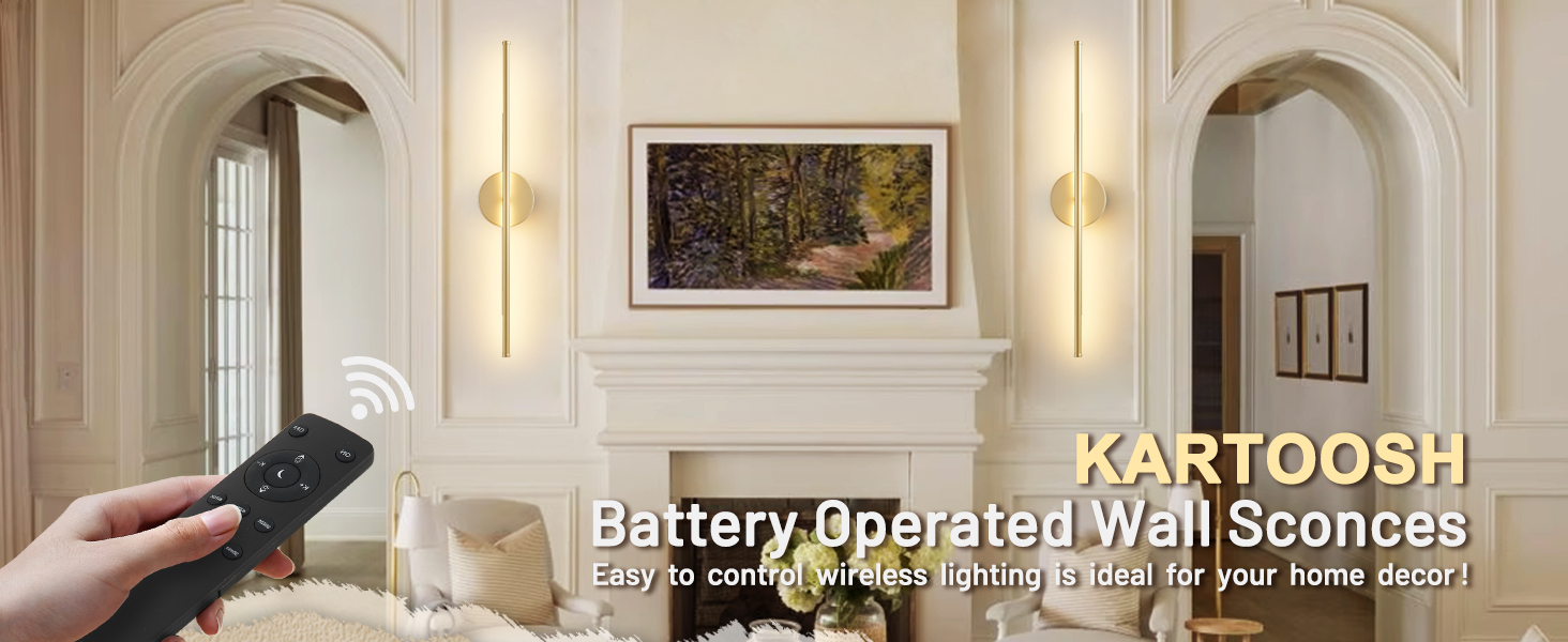 Removable Battery Operated Wall Sconces