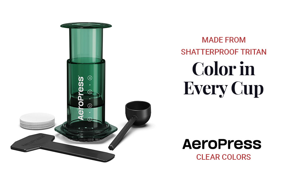 エアロプレス緑　Green Amazon.com: AeroPress Clear Green Coffee Press – 3 In 1 Brew