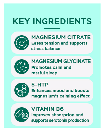 key ingredients magnesium 5 htp vitamin b6