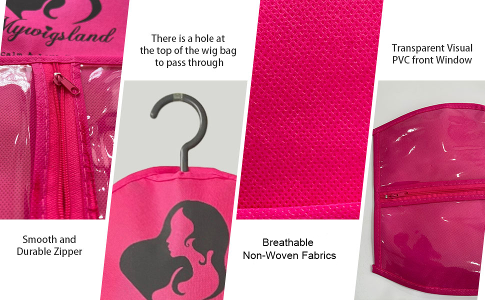 Portable Wigs Bags Storages