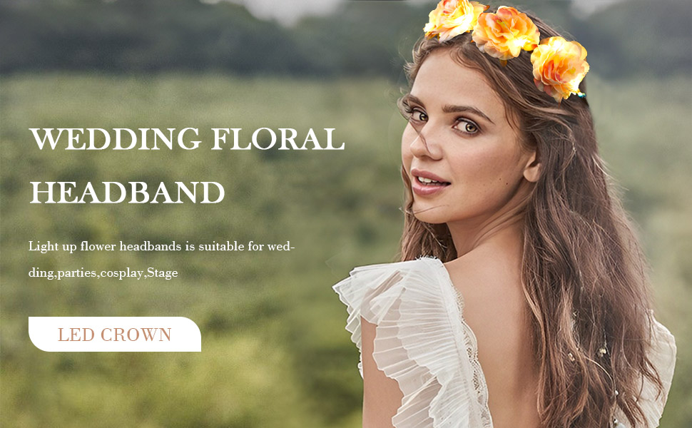 Wedding floral headband