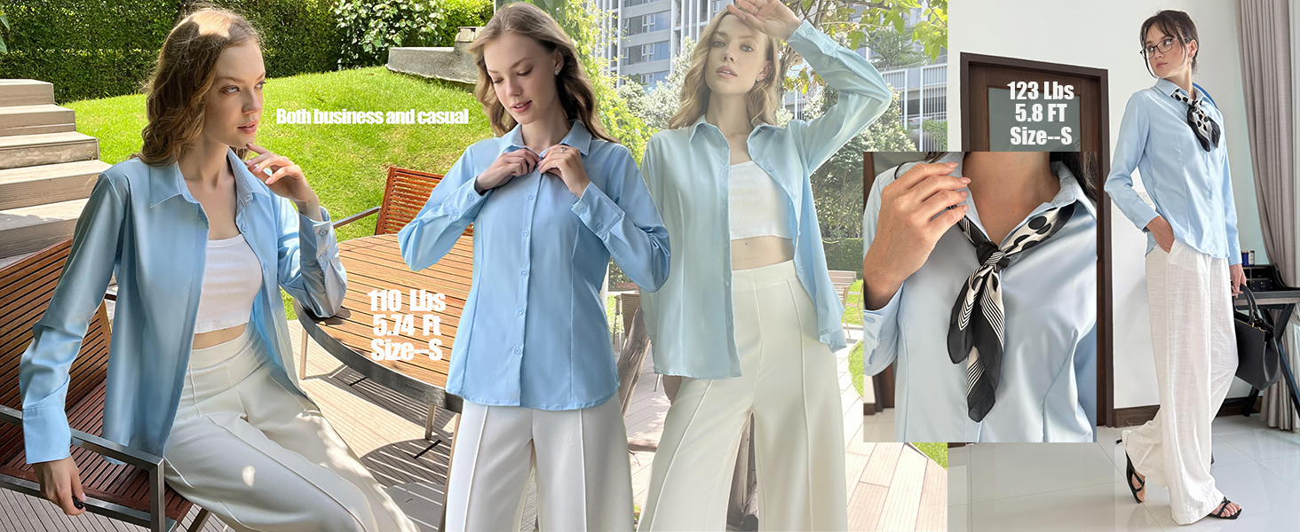 Long Sleeve Women Button Down Shirts