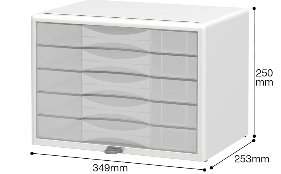 Amazon.co.jp: トヨダプロダクツ 鍵付 レターケース 卓上 引き出し