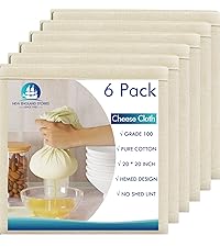 Hemoton 10pcs Reusable Cotton Tofu Cheesecloth Cotton Muslin Fabric For Straining Cooking And Homemade Desserts Hemmed Cheese Cloth For Kitchen Use