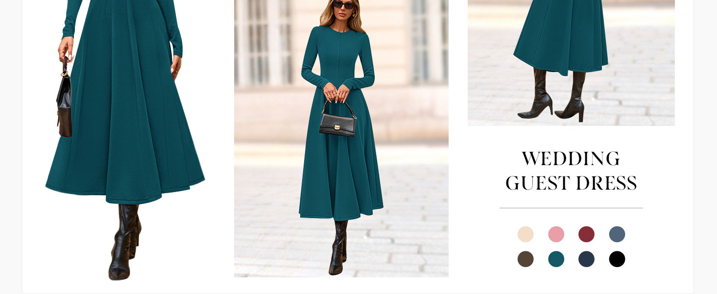 womens ruffle dress, tea party dresses for woman, fall wedding guest dresses for women